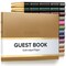 Gallery Leather Guest Book Special Events, add Photos, 192 Lined Pages, Bonded Leather, Hardcover, Gold-Gilded, Guestbook